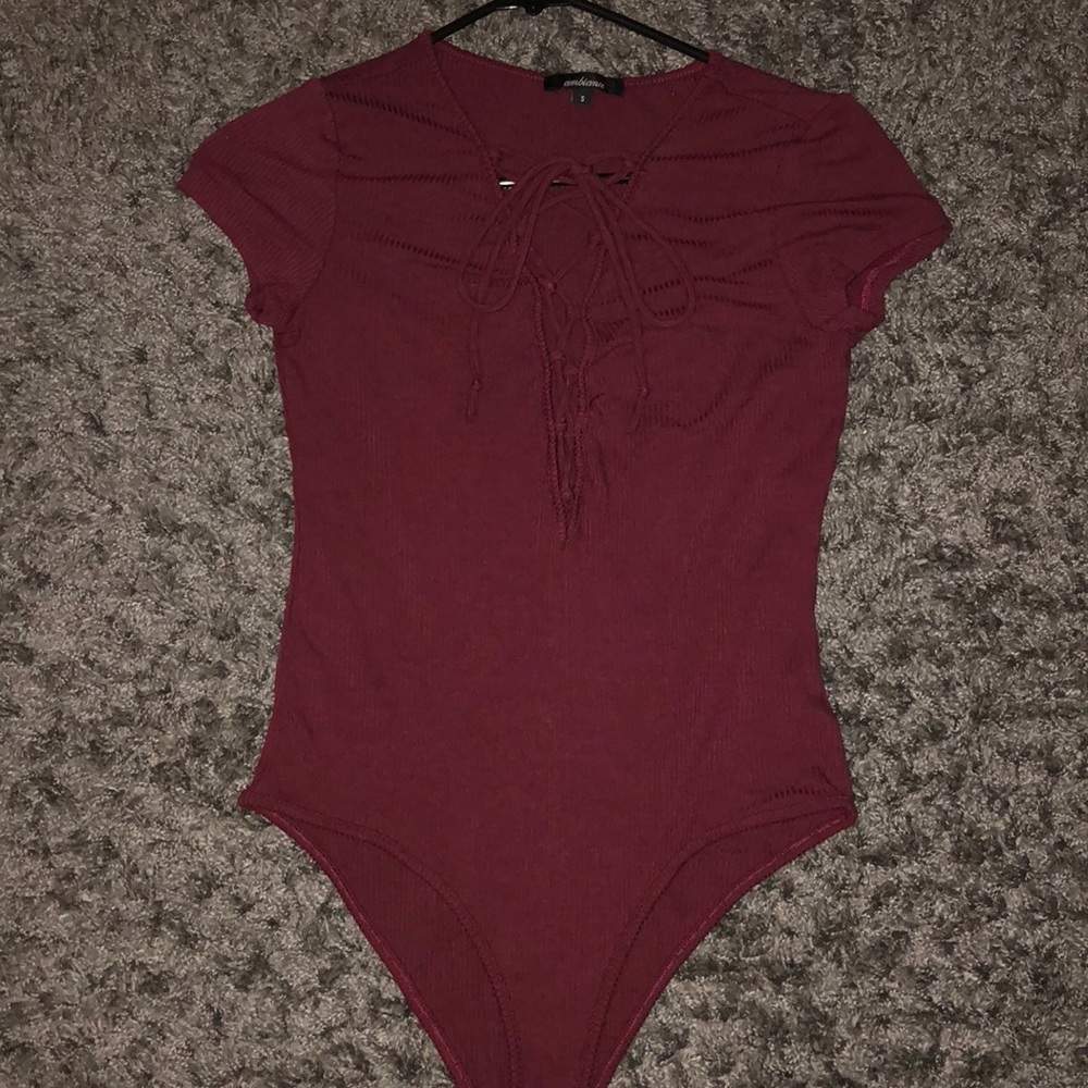Maroon sexy body suit
